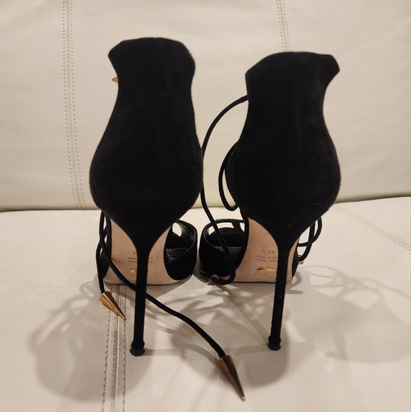 Sergio Rossi super luxurious laces up sandals, made from suede outside, leather - Picture 3 of 13